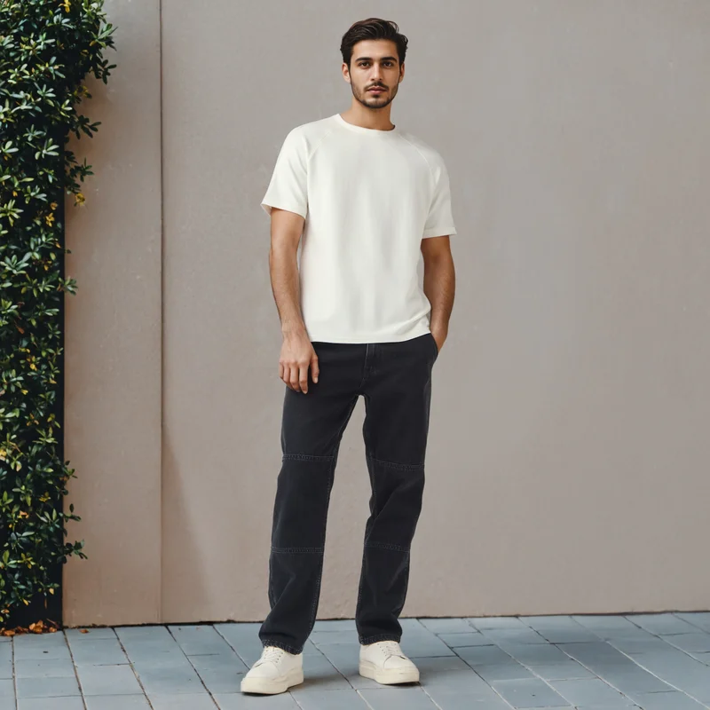 Splash FAV Textured Raglan Sleeves T-shirt