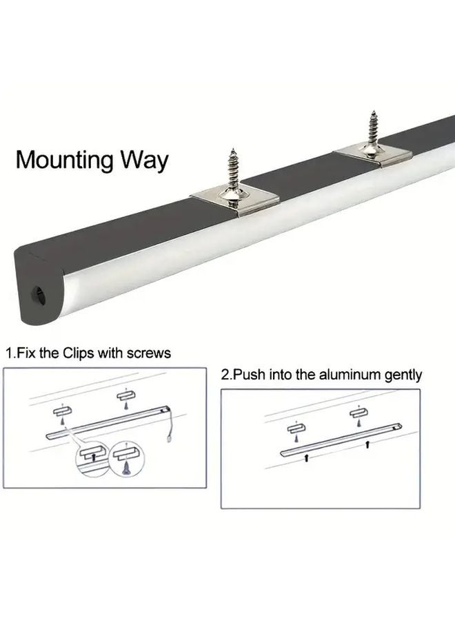 12pcs 50cm V Shaped Aluminum LED Light Channels with Opalescent Covers for Under Cabinet - Image 5