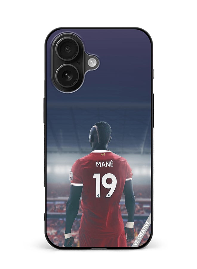 Protective Case Cover For Apple iPhone 16 Plus Sadio Mane Design Multicolour