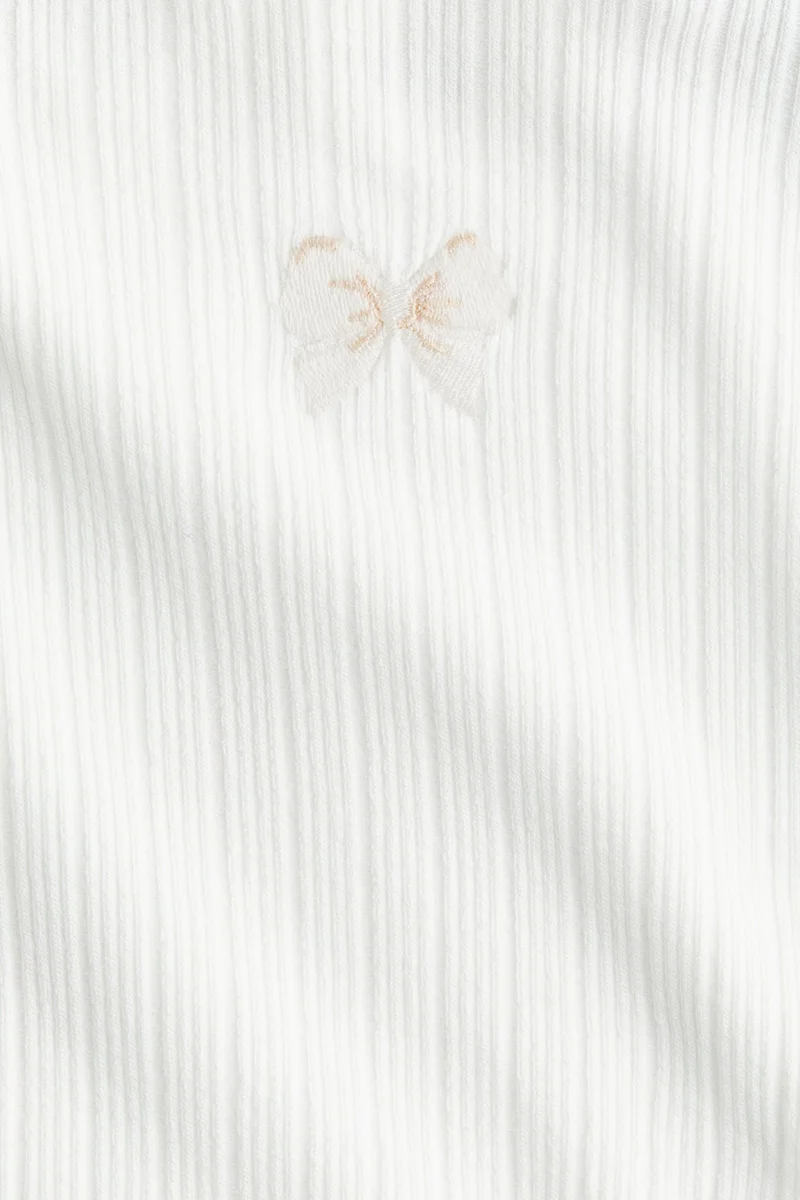 اتش اند ام بلوزة من القطن المرن