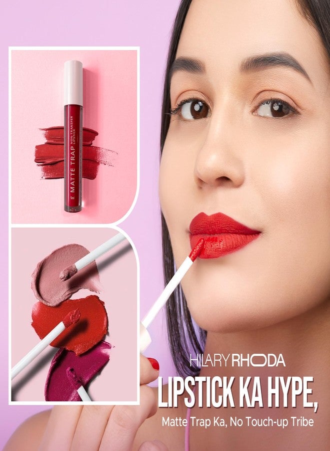 Hilary Rhoda Matte Trap Liquid Lipstick | Non-Transfer & Waterproof Lipstick | 8-Hour Long Stay | Non-Drying Formula | 5ml (Ping me up - Shade 13) - Image 3
