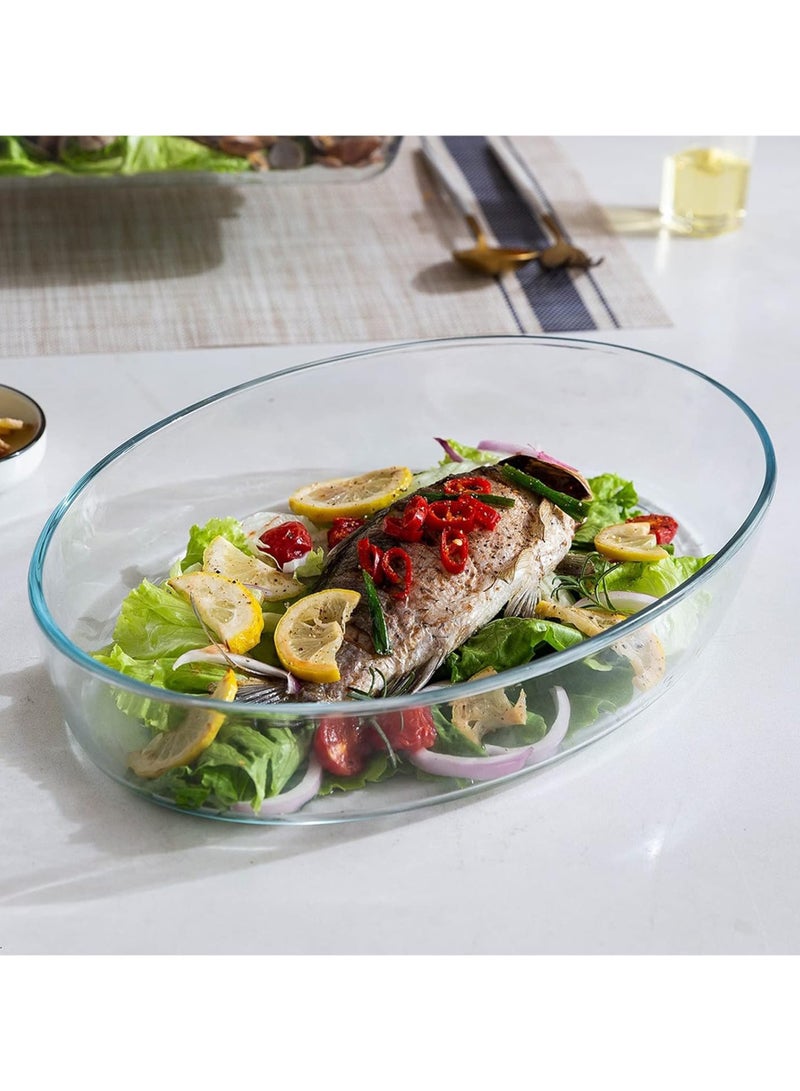 Laopala Borosilicate Glass Baking Dish – Microwave & Oven Safe | Durable Oval Baking Tray | High-Quality Heat-Resistant Cookware for Baking & Roasting | Ideal for Microwave Oven Cooking & Serving | Scratch-Resistant, Easy-to-Clean Glass Tray for Everyday Use | Perfect Kitchen Essential for Baking Enthusiasts – Reliable, Stylish, & Long-Lasting Bakeware - Image 4