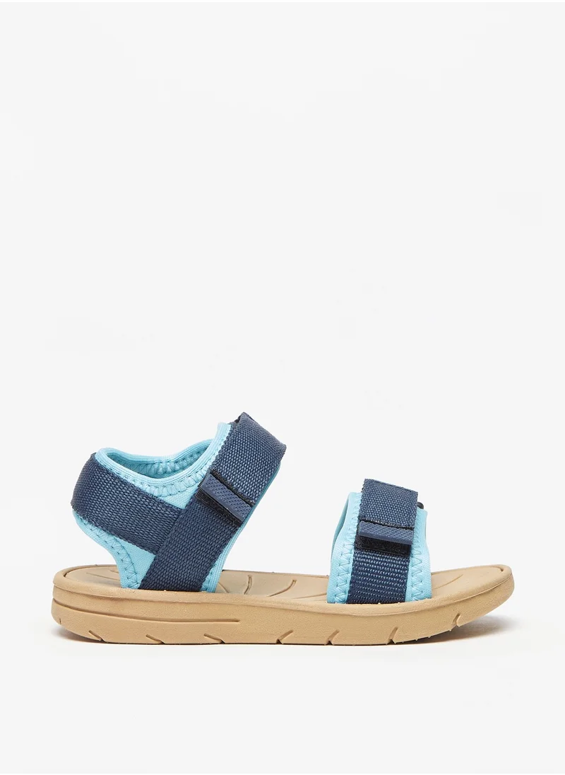 ال بي ال من شو اكسبرس Boys Textured Sandals with Hook and Loop Closure