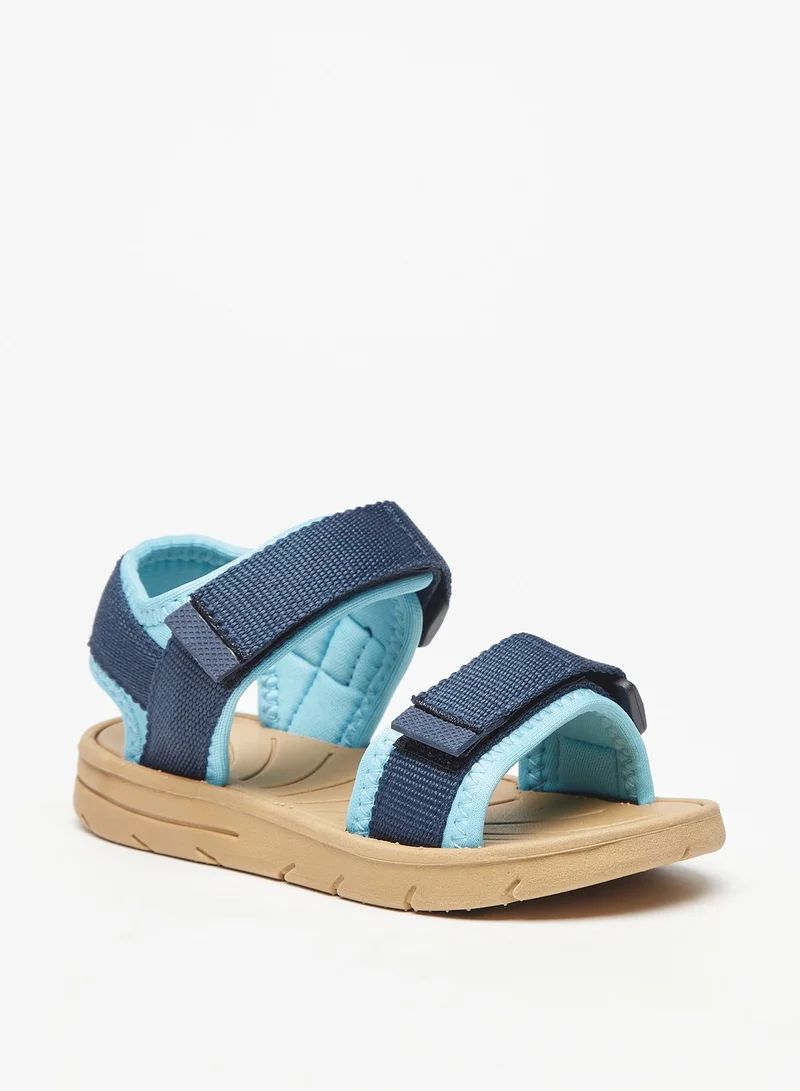 ال بي ال من شو اكسبرس Boys Textured Sandals with Hook and Loop Closure