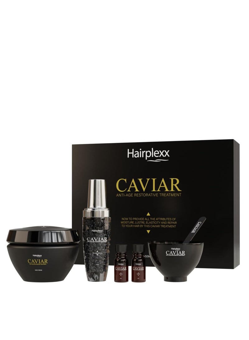 هيربليكس مجموعة علاج الشعر بالكافيار المضاد للشيخوخة من هير بليكس 280 مل، 50 مل، 10 مل، 10 مل - Image 1