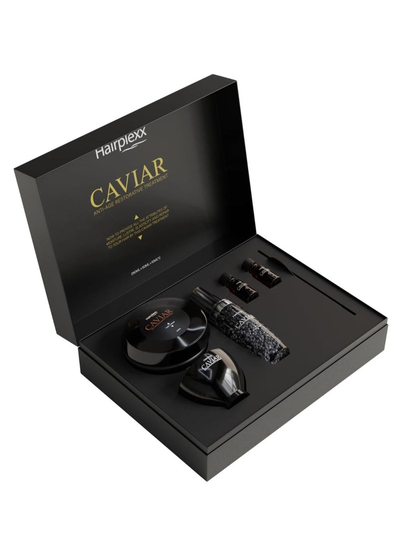 هيربليكس مجموعة علاج الشعر بالكافيار المضاد للشيخوخة من هير بليكس 280 مل، 50 مل، 10 مل، 10 مل - Image 2