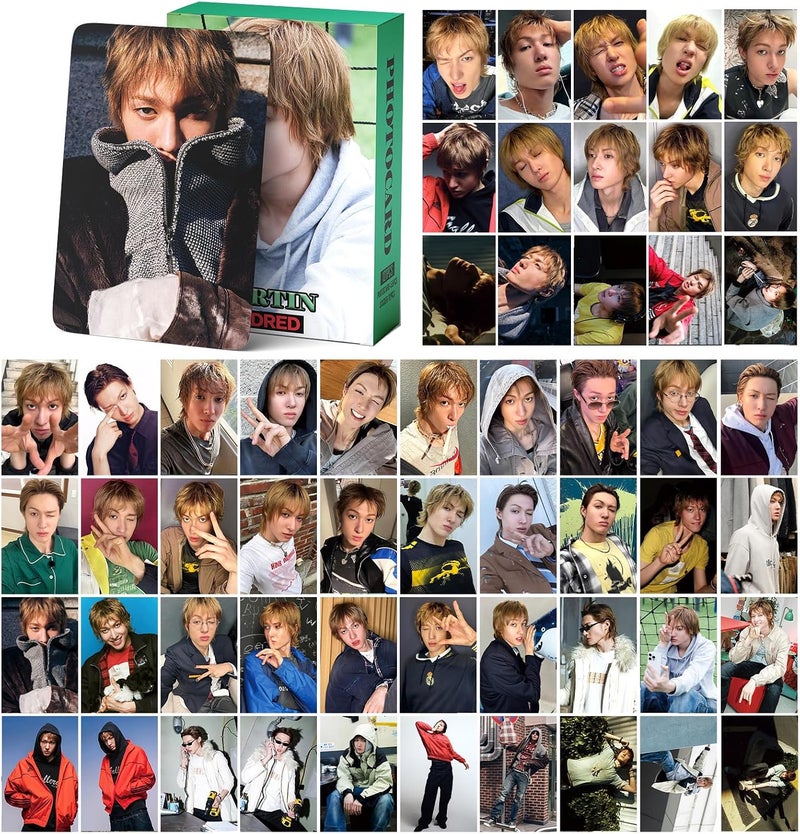 PYAJUU 127pcs KPOP Photocards GREENGREEN Photo Cards 55pcs Photocards and 72pcs Mini Stickers REDRED Album Lomo Gift for Fans 2026 Greetings Cards MARTIN JAMES JUHOON SEONGHYEON KEONHO Merch (MARTIN) - Image 4