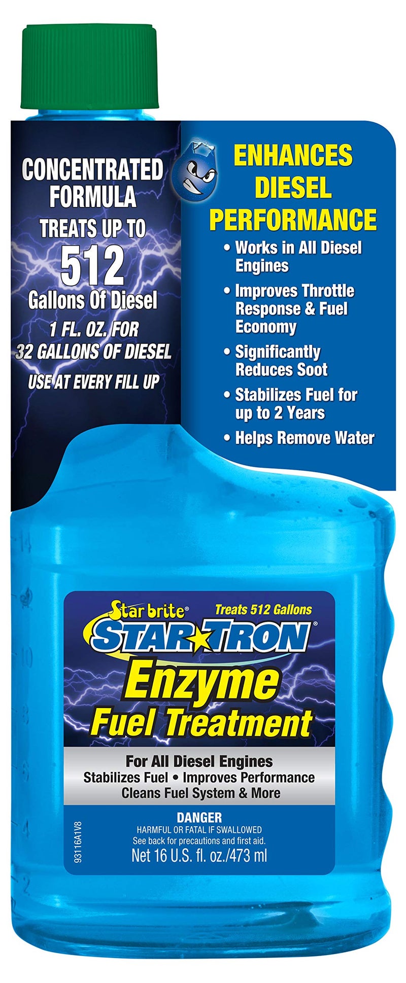 Star brite Star Tron Enzyme Fuel Treatment Diesel Additive, 16 oz - Image 1