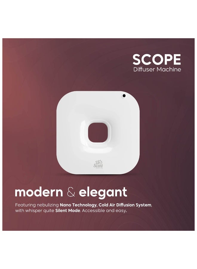 Dr Scent Dr Scent Diffuser Machine Scope - Coverage up to 300 Square Meters - Aromatherapy, Essential Oil and Fragrance Machine with Adjustable Settings (White) - Image 3