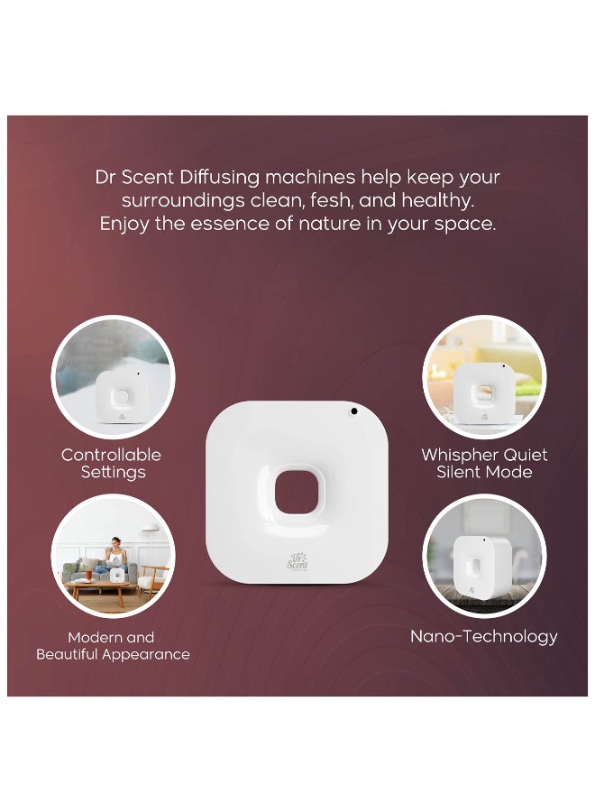 Dr Scent Dr Scent Diffuser Machine Scope - Coverage up to 300 Square Meters - Aromatherapy, Essential Oil and Fragrance Machine with Adjustable Settings (White) - Image 4