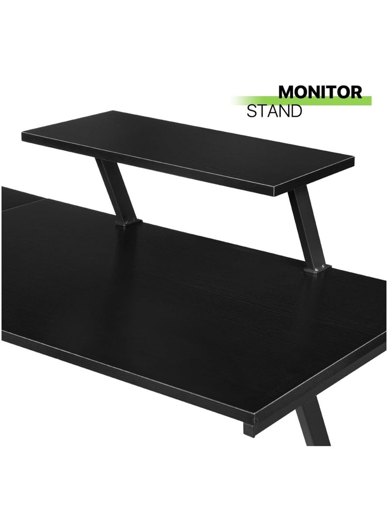 Gaming Table, Gaming Desk, Home Office Table, L-shaped Computer Desk of High Quality and Easy to Install