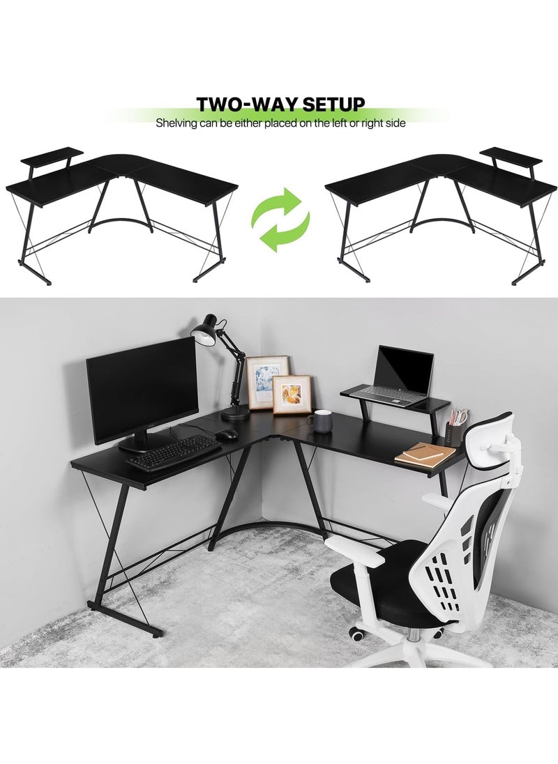 Gaming Table, Gaming Desk, Home Office Table, L-shaped Computer Desk of High Quality and Easy to Install