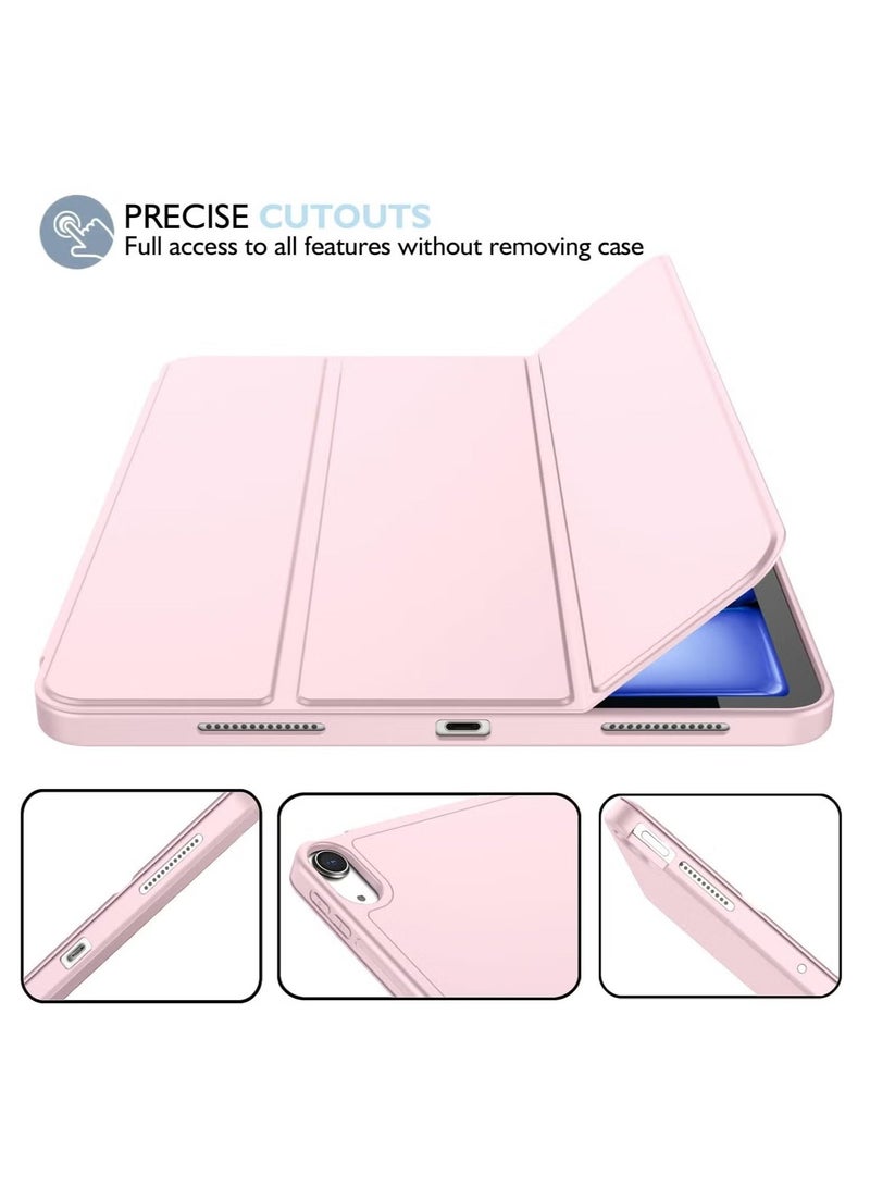 MUNTAQI iPad Air 11 Inch Case M2 2024 – iPad Air 5th/4th Generation Case 2022/2020 10.9 Inch with Pencil Holder, Trifold Stand Smart Case – Baby Pink, Stylish, Lightweight, Premium Protection - Image 5