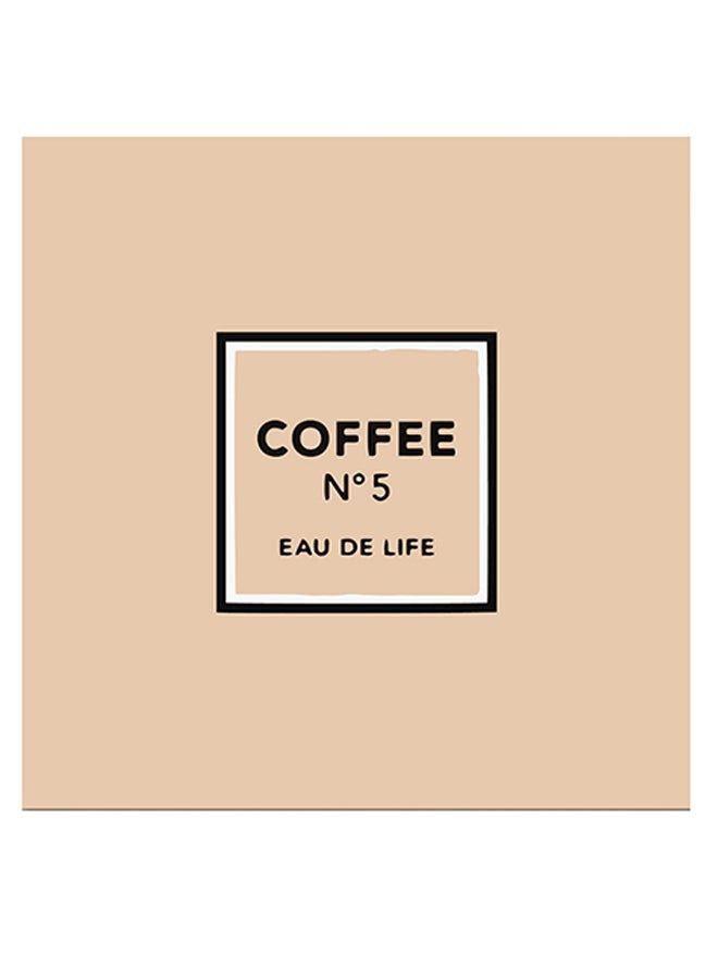 RYN Coffee Lovers Themed Wall Art Beige/Black 30x30cm  - Image 1