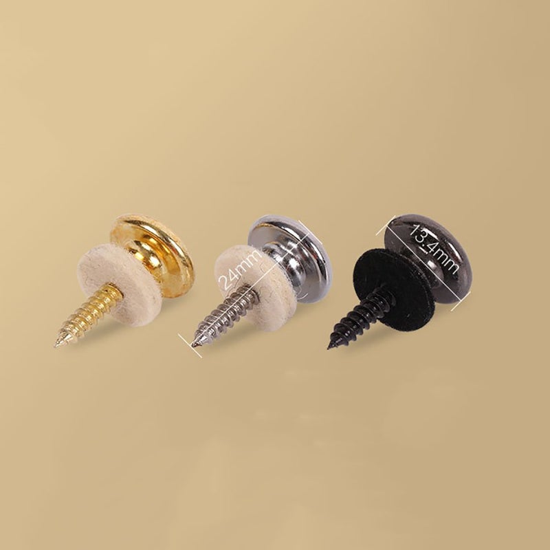 HOT SEAL 2PCS Wool Copper Guitar Strap Lock Locking Pegs Pins Mushroom Shape End Button For Acoustic Classical Electric Bass Guitar Ukulele (2 Silver) - Image 5