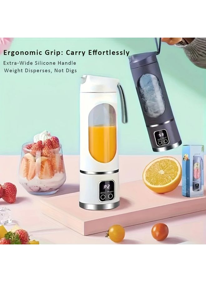 Green Portable USB C Juicer Blender Smoothie Maker Digital Display 12 Blade Ice Crusher 3 Speed 12000 RPM Auto Clean Travel Cup - Image 5