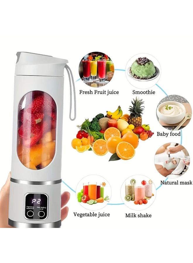 Green Portable USB C Juicer Blender Smoothie Maker Digital Display 12 Blade Ice Crusher 3 Speed 12000 RPM Auto Clean Travel Cup - Image 4