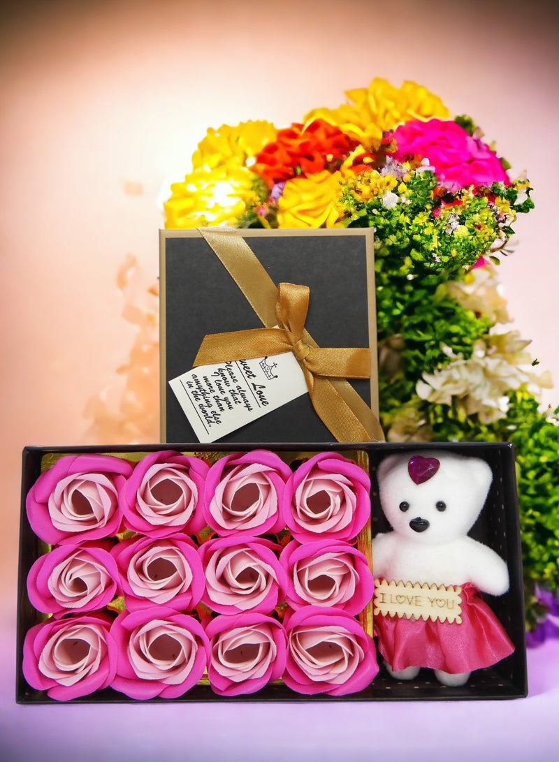 BABAZAM Fragrant Gift Rose Soap Flower Infuse Your Senses with the Allure of Fresh Roses Pink - Image 3