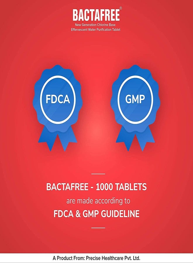 BACTAFREE Chlorine Tablets for Water Tank | Purify 1000 Litres per Tablet, 150 Tablets | Water Purification Tablet, Overhead & Underground Water Cleaning | Effervescent Disinfectant Tablets, Pack of 1 - Image 5