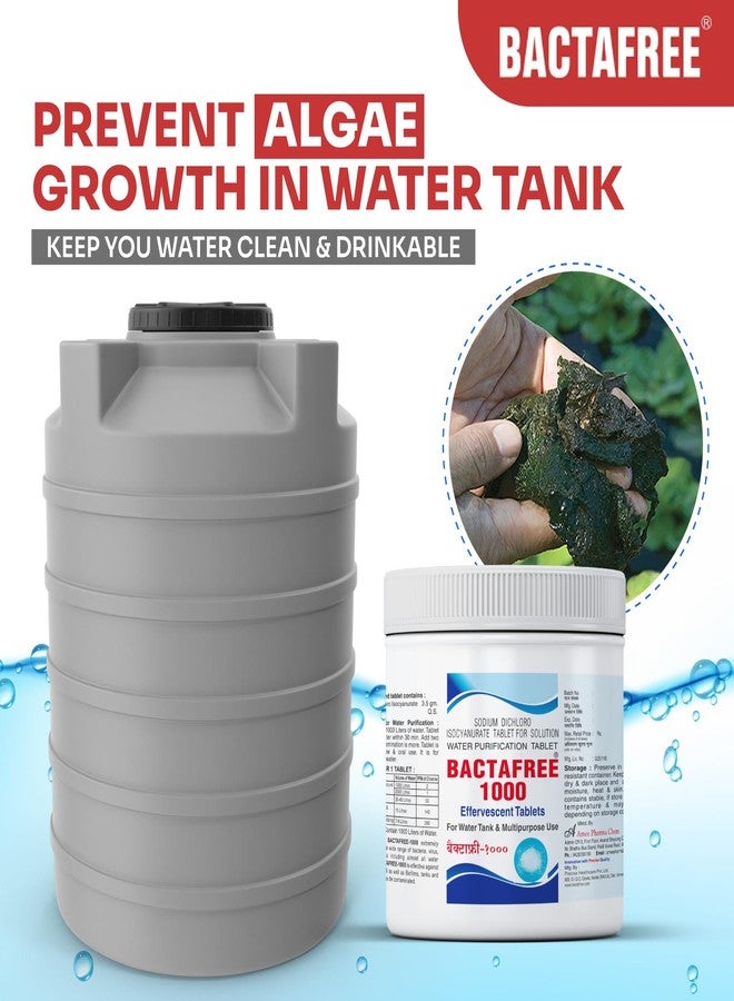 BACTAFREE Chlorine Tablets for Water Tank | Purify 1000 Litres per Tablet, 150 Tablets | Water Purification Tablet, Overhead & Underground Water Cleaning | Effervescent Disinfectant Tablets, Pack of 1 - Image 3