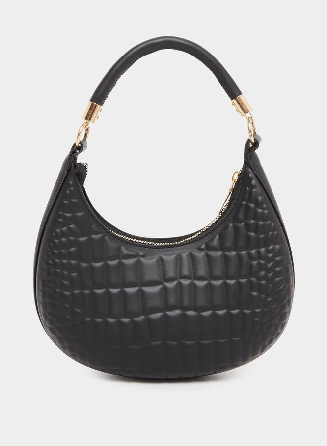 Styli Textured Handbag with Zip Closure - Image 2