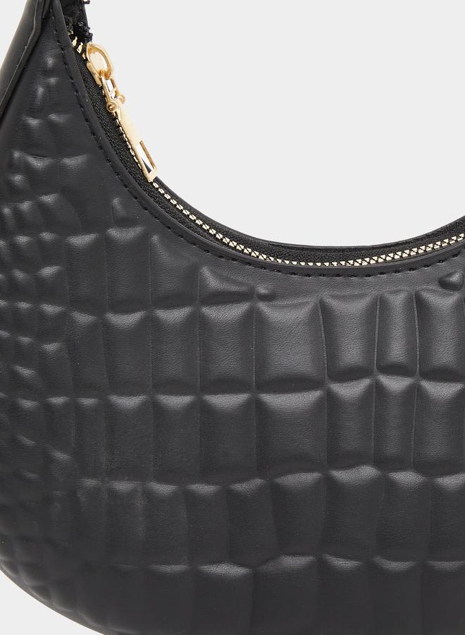 Styli Textured Handbag with Zip Closure - Image 3