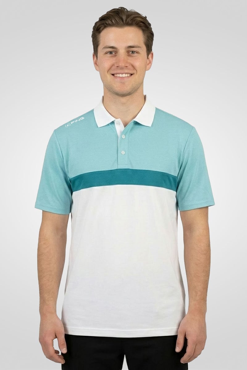 Ping Men Sportswear Fit Short Sleeve Outdoor Polo Shirt, Multicolor - Image 1