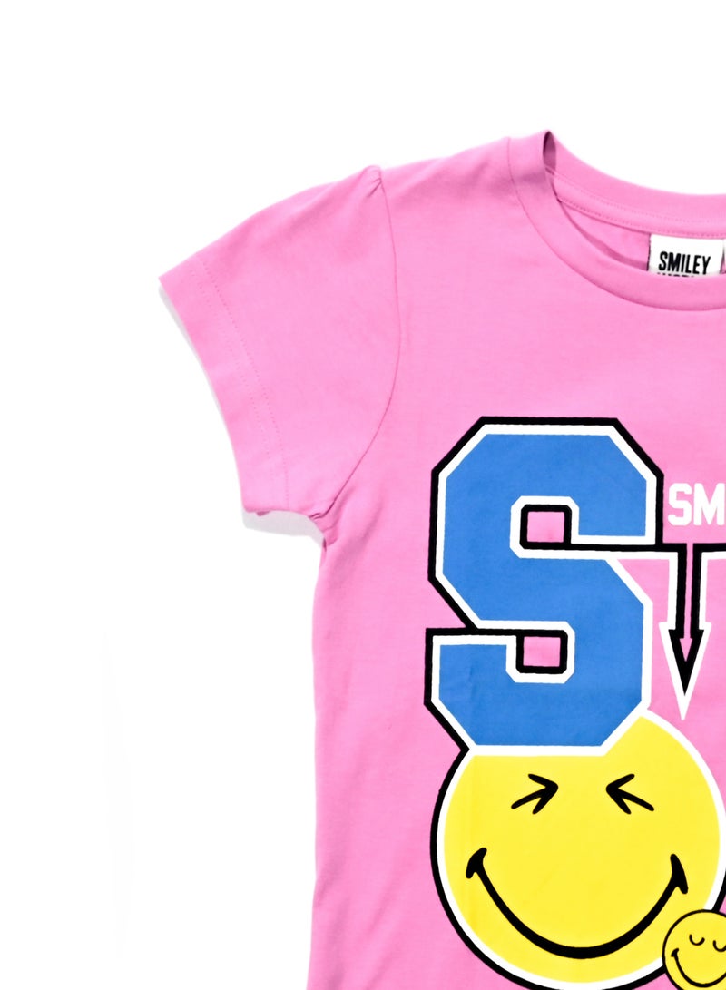 Smiley - Girls  Tshirt - Image 3