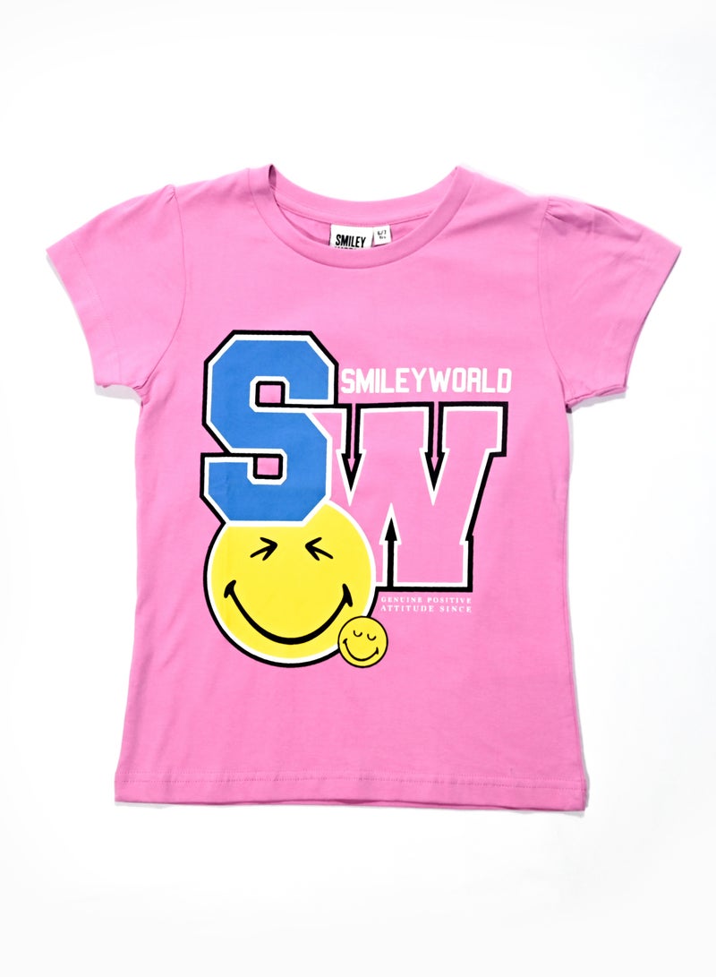 Smiley - Girls  Tshirt - Image 1