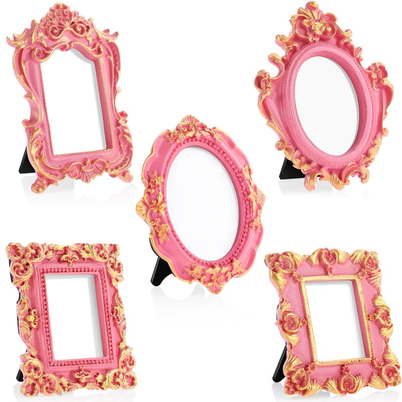 مايتيز Maitys 5 PCS Mini Picture Frames Vintage Tiny Frames عتيقة إطار صورة عتيقة الراتنجات المزخرفة - Image 1