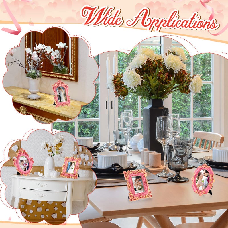 مايتيز Maitys 5 PCS Mini Picture Frames Vintage Tiny Frames عتيقة إطار صورة عتيقة الراتنجات المزخرفة - Image 5