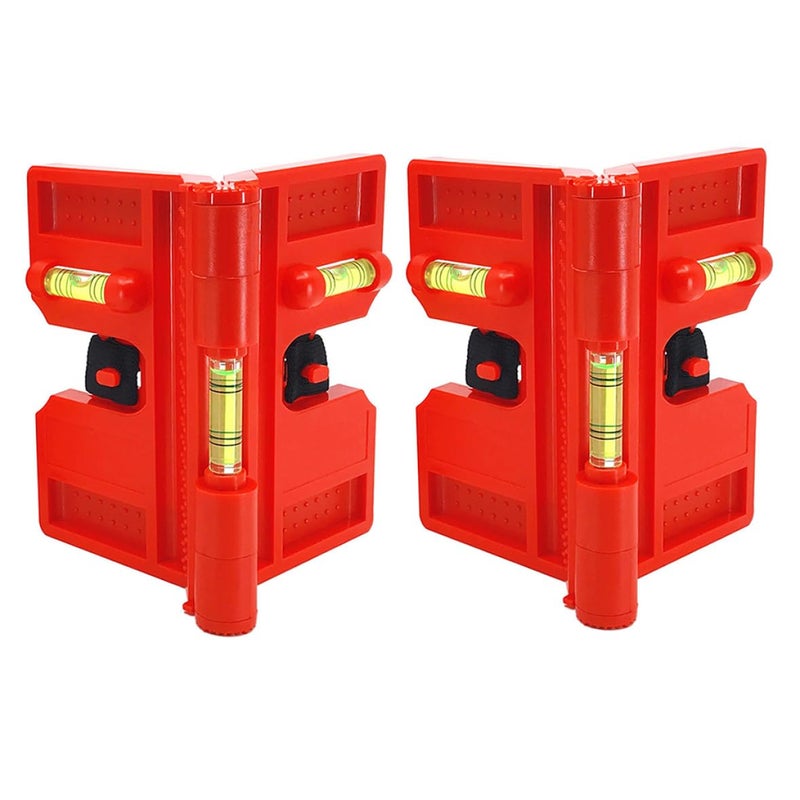 Magnetic Post Level Tool Foldable Horizontal Vertical Spirit Bubble Pocket Level 2PCS - Image 1