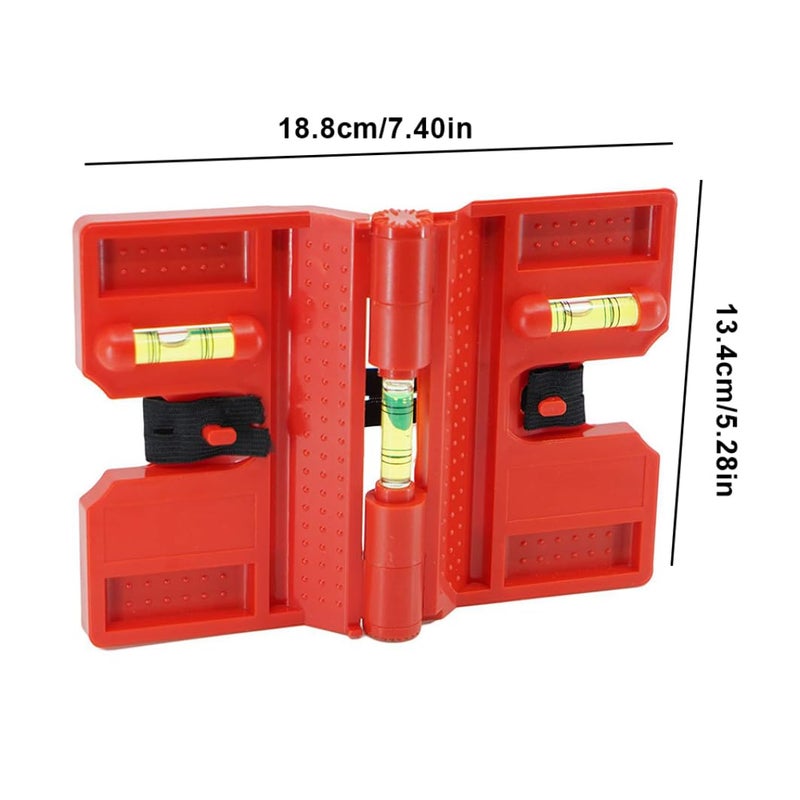 Magnetic Post Level Tool Foldable Horizontal Vertical Spirit Bubble Pocket Level 2PCS - Image 5