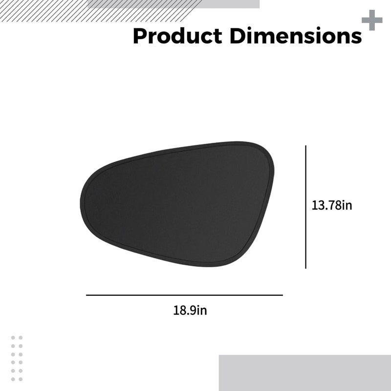 Car Window Sun Shade, 2 Pcs Static Cling Blackout Panel, 18.9 X 13.8 in, Universal Sun Protection - Image 4