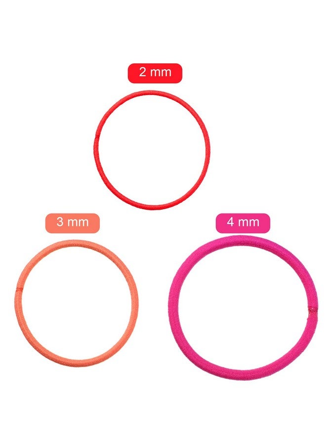 تيكيونايت 200 قطعة من أربطة الشعر المرنة المطاطية السائبة، أربطة شعر على شكل ذيل حصان للنساء والفتيات (متعددة الألوان 2 مم × 5 سم) - Image 3