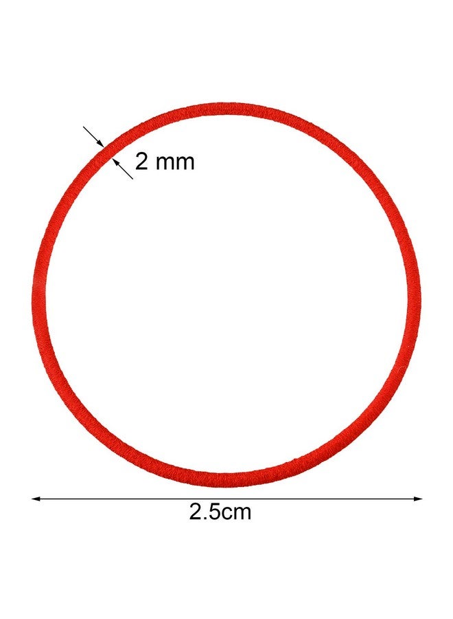 تيكيونايت 200 قطعة من أربطة الشعر المرنة المطاطية السائبة، أربطة شعر على شكل ذيل حصان للنساء والفتيات (متعددة الألوان 2 مم × 5 سم) - Image 2