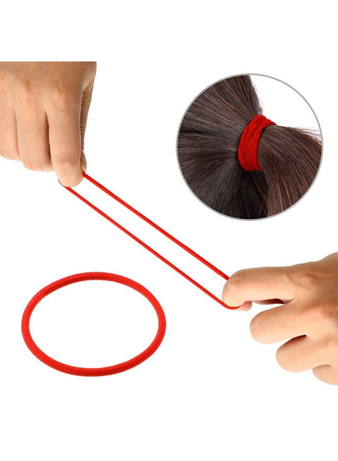 تيكيونايت 200 قطعة من أربطة الشعر المرنة المطاطية السائبة، أربطة شعر على شكل ذيل حصان للنساء والفتيات (متعددة الألوان 2 مم × 5 سم) - Image 4