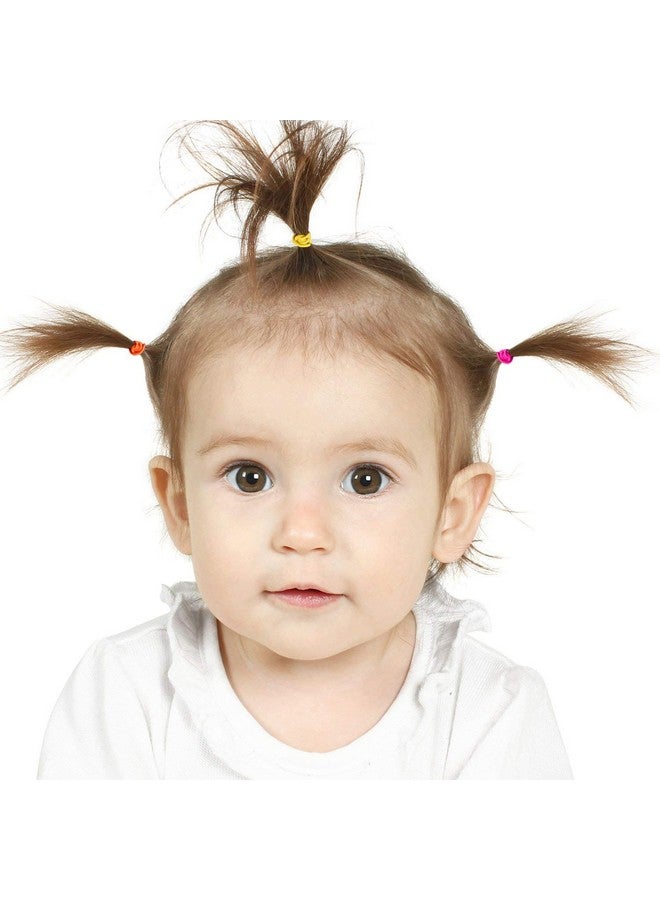 تيكيونايت 200 قطعة من أربطة الشعر المرنة المطاطية السائبة، أربطة شعر على شكل ذيل حصان للنساء والفتيات (متعددة الألوان 2 مم × 5 سم) - Image 5