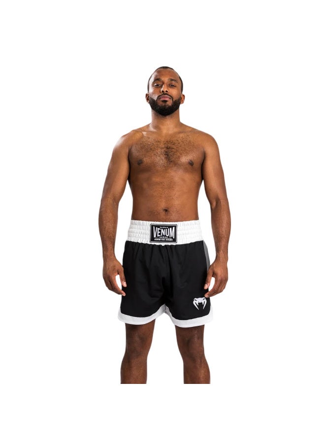 VENUM CLASSIC BOXING SHORTS BLACK/WHITE - Image 1