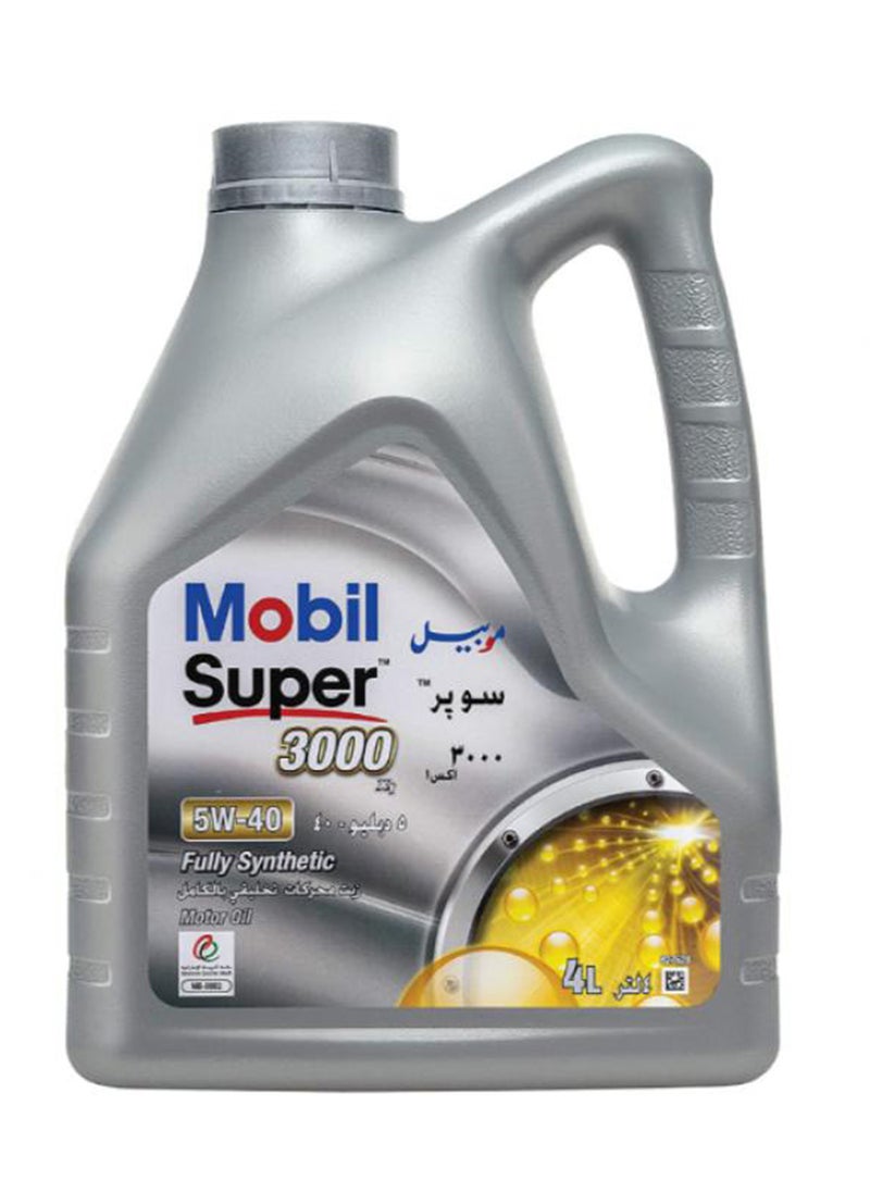 Mobil Engine Oil - Super 3000X4 5W40 Full Synthetic SJ/SL - 4L 