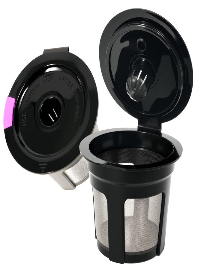 Roogaluckeep Reusable K Cup for Keurig, Black BPA Free Refillable K-Cup Pod Coffee Filters, Universal Fit Refillable Filters for Keurig 1.0 and 2.0 Coffee Maker (Black- 4 Park) - Image 3