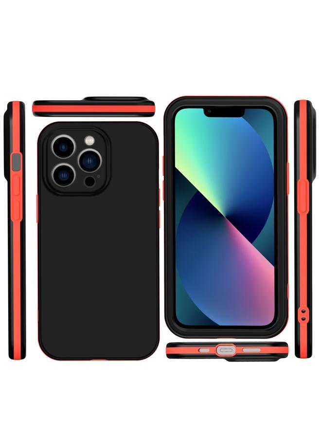 زبون جراب لهاتف iPhone 13 Pro Max، جراب حماية كامل بلونين، 3 في 1 - Image 2