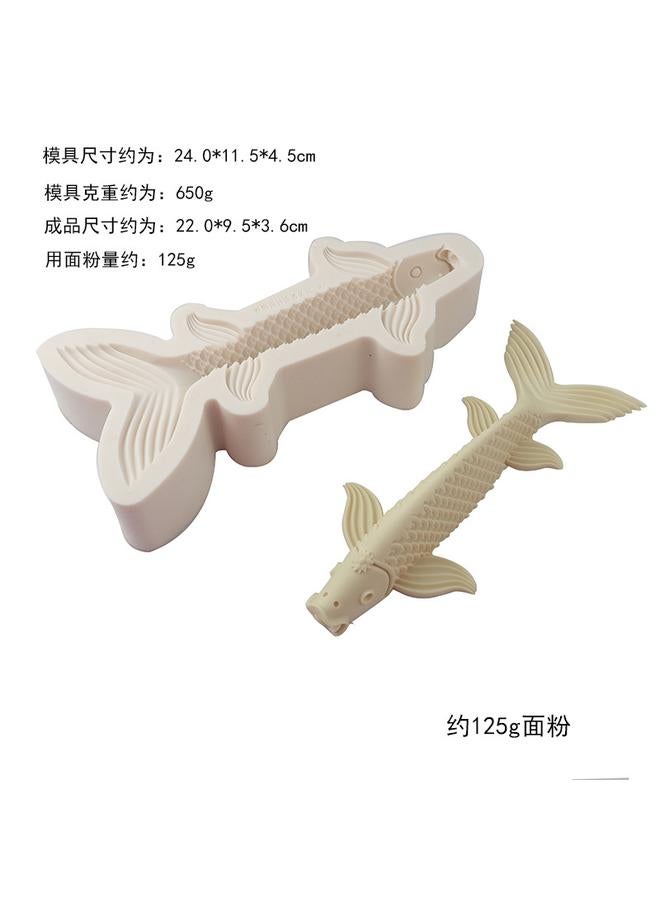 Bluejw Pattern Pasta Pastry Silicone Mold Three-dimensional Koi Fish Flower Cake Steamed Bread Mold Birthday Cake Decoration Fish Mold  - Image 1