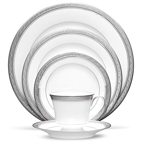 Noritake Crestwood Platinum - 5 piece place setting, White, 6" diameter - Image 2
