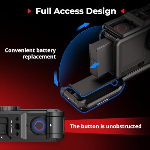 SmallRig Cage for DJI Osmo Action 6 (Advanced Edition), Aluminum Alloy Camera Cage with Cold Shoe, Wrist Strap, Lens Cover, Protective Frame with 1/4"-20 Locating Holes, Action 6 Accessories - 5887 - Image 5