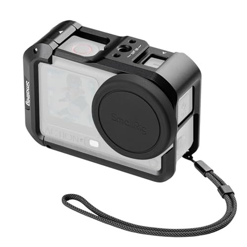 SmallRig Cage for DJI Osmo Action 6 (Advanced Edition), Aluminum Alloy Camera Cage with Cold Shoe, Wrist Strap, Lens Cover, Protective Frame with 1/4"-20 Locating Holes, Action 6 Accessories - 5887 - Image 1
