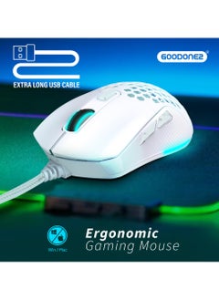 GOODONE2 G300 Wired Gaming Mouse, 7200 DPI, 6 Programmable Buttons, 2 Back Cover interchangeable, PC/Mac Computer and Laptop Compatible  - Image 4