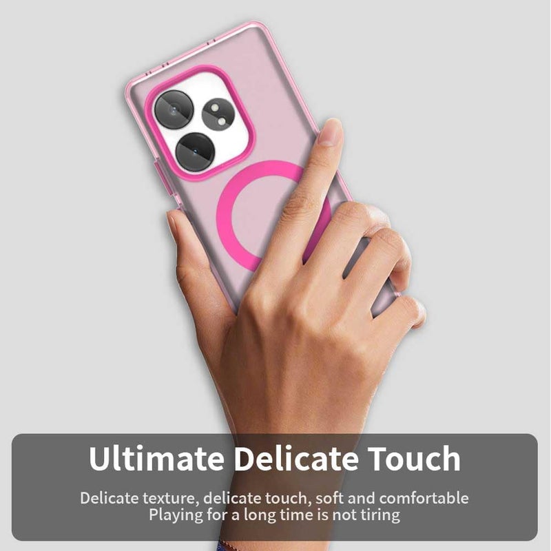 Mingwei Case For Realme Gt 6 5G/Gt Neo 6T/Se Clear Soft Tpu Shock Absorption Slim Lightweight Shockproof Cover Hybrid Protective Case Pink, Gt6 5G/Gt Neo 6T/Se - Image 4
