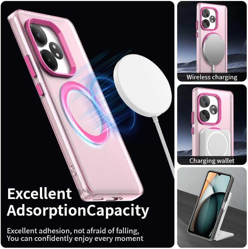 Mingwei Case For Realme Gt 6 5G/Gt Neo 6T/Se Clear Soft Tpu Shock Absorption Slim Lightweight Shockproof Cover Hybrid Protective Case Pink, Gt6 5G/Gt Neo 6T/Se - Image 2