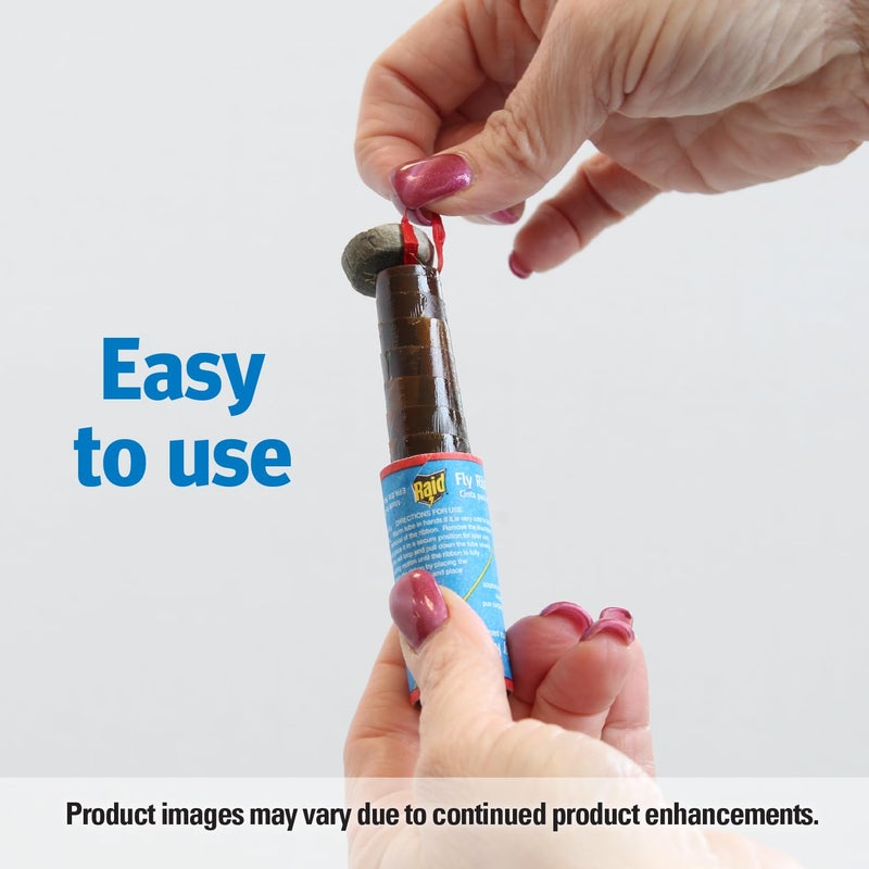 Raid Fly Ribbon, Fly Traps for Indoors and Outdoors, Bug Trap for Flying Insects, Pack of 10 - Image 4